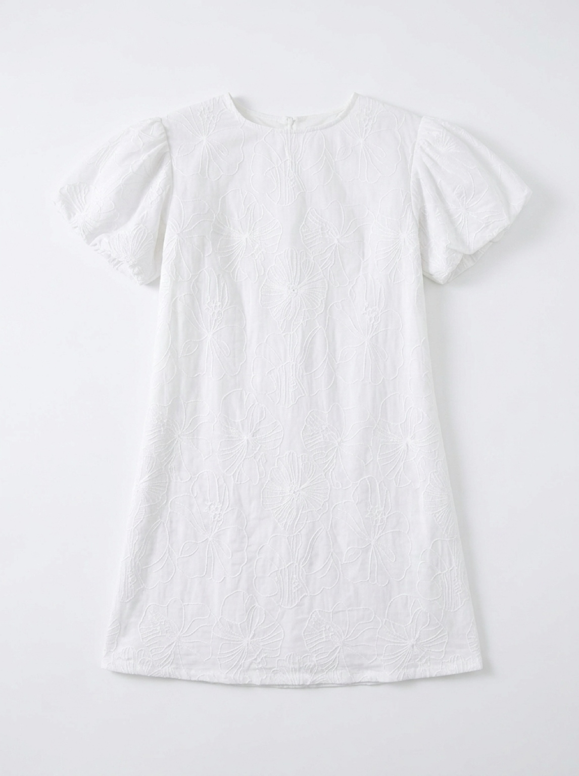 White Embroidered A-Line Dress Top. - Image 2