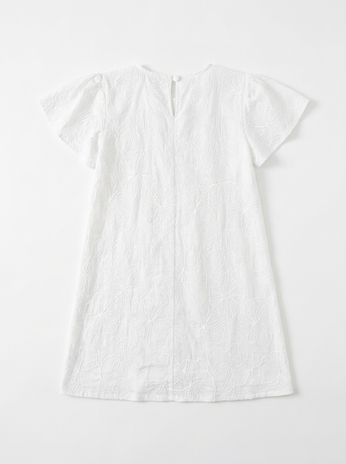 White Embroidered A-Line Dress Top. - Image 3